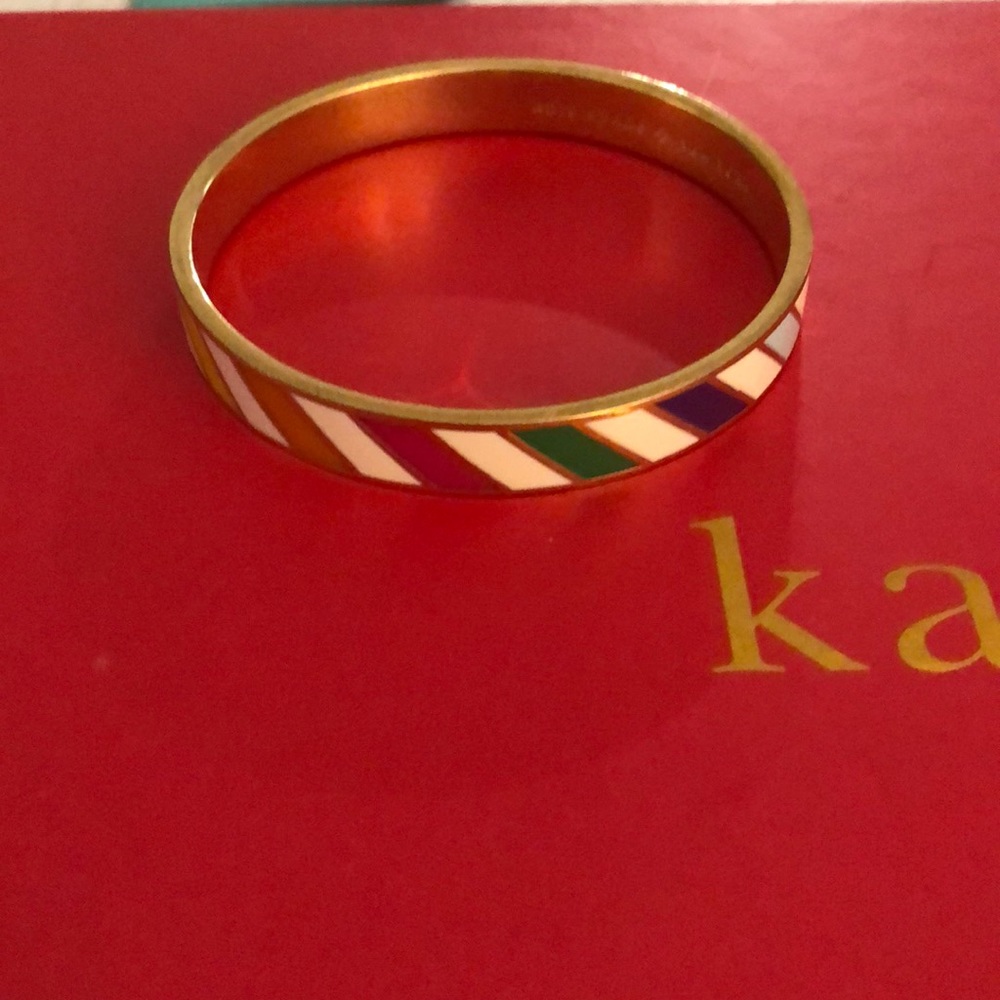 Multi colored stripe kate spade bangle